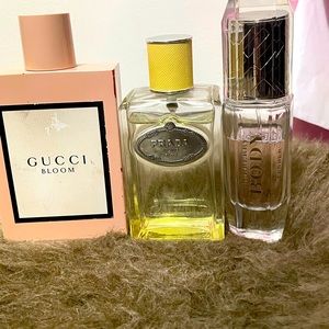 BURBERRY, PRADA, and GUCCI perfumes. All almost all full or 3/4th full. DEALLL
